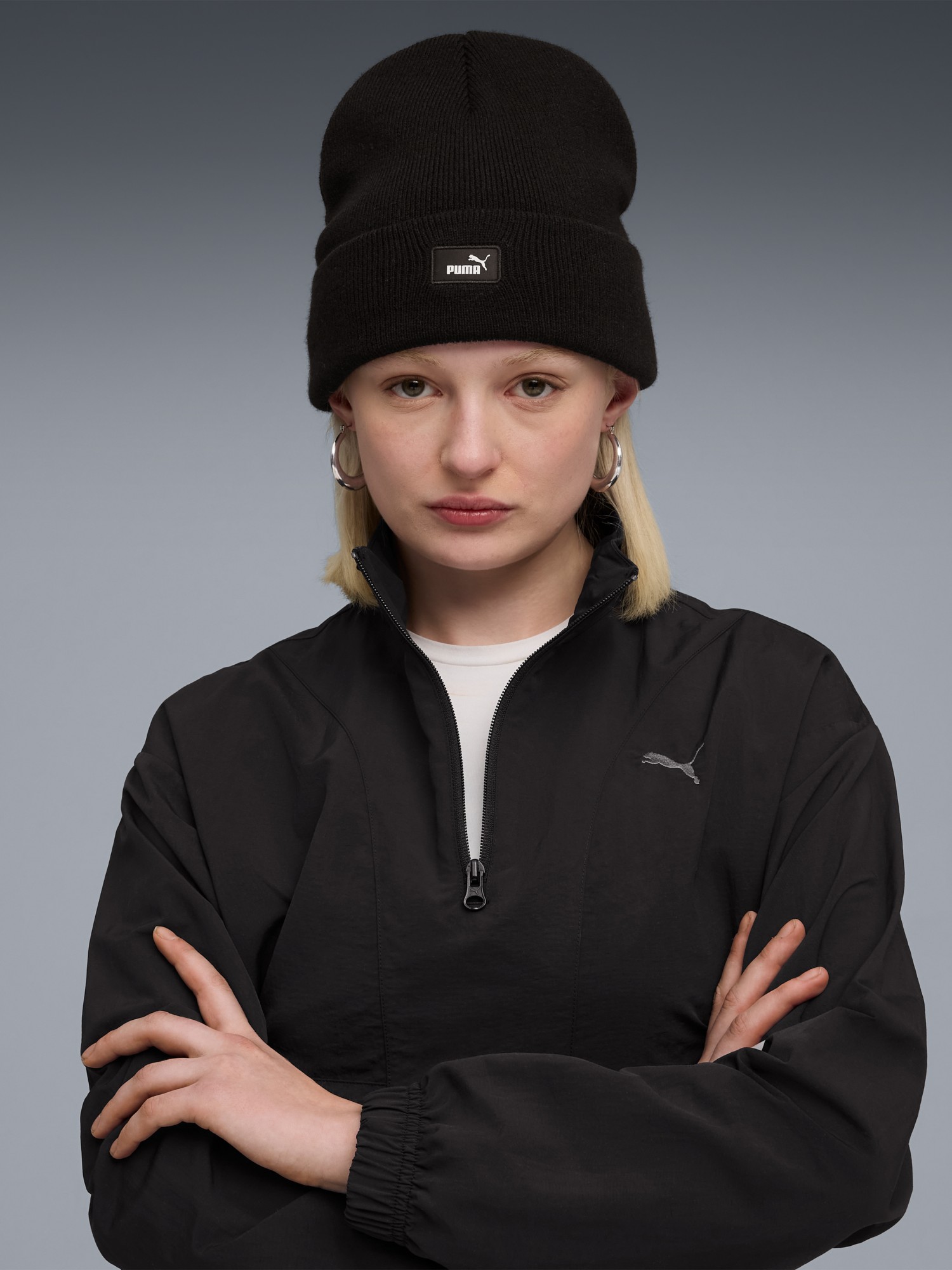 Шапка  Puma ESS Mid Crown Beanie черная 02640004 изображение 5