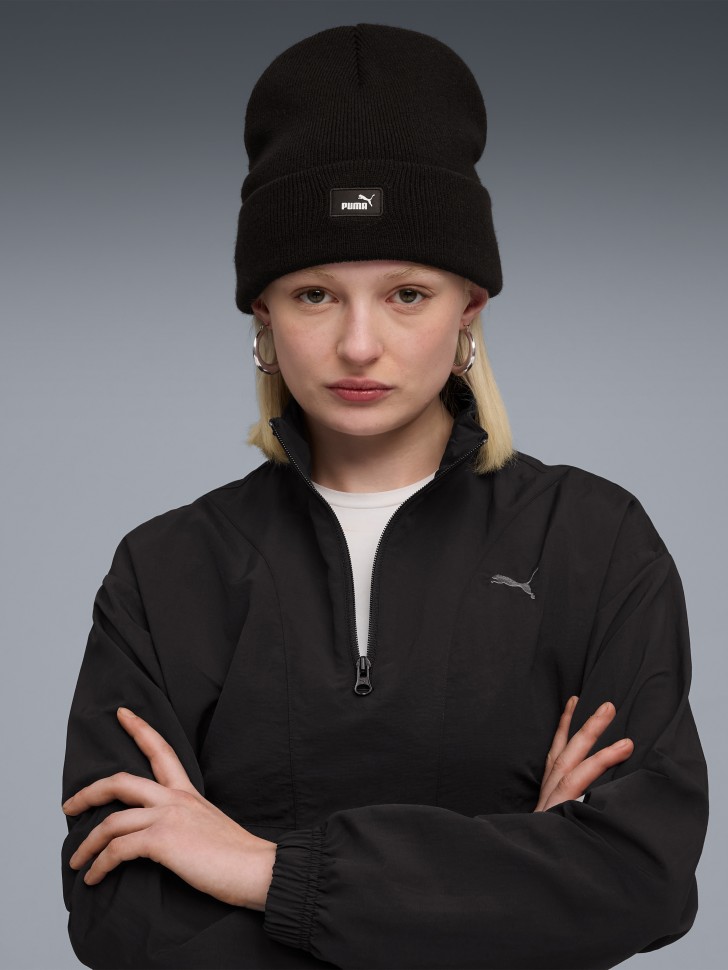 Шапка  Puma ESS Mid Crown Beanie черная 02640004 изображение 5