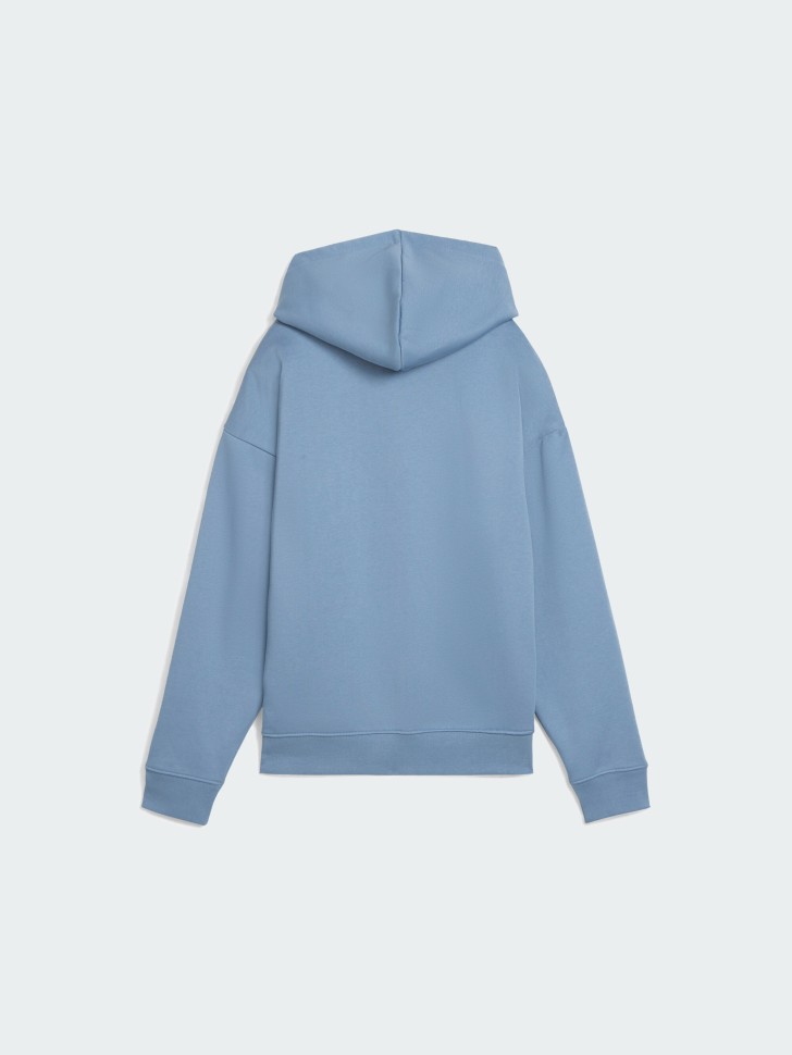 Толстовка женская Puma ESS SCRIPT Comfort Hoodie FL голубая 68807234 изображение 7
