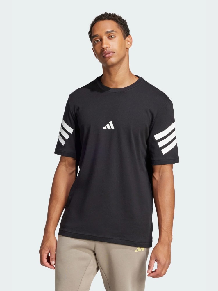 Футболка чоловіча Adidas M FI 3S REG T чорна JD4877 изображение 2