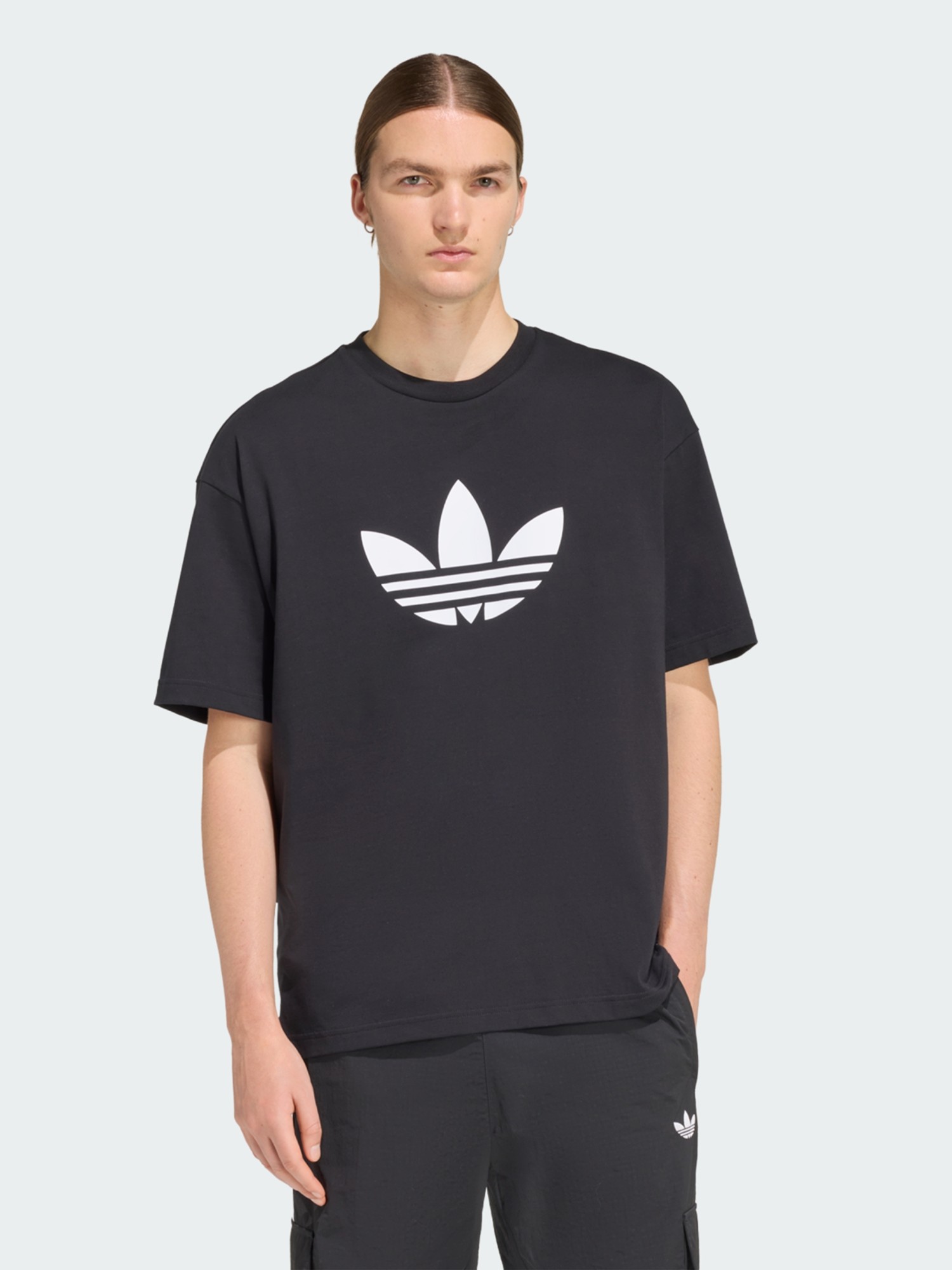 Футболка мужская Adidas TREFOIL T-SHIRT черная KD4091 изображение 2
