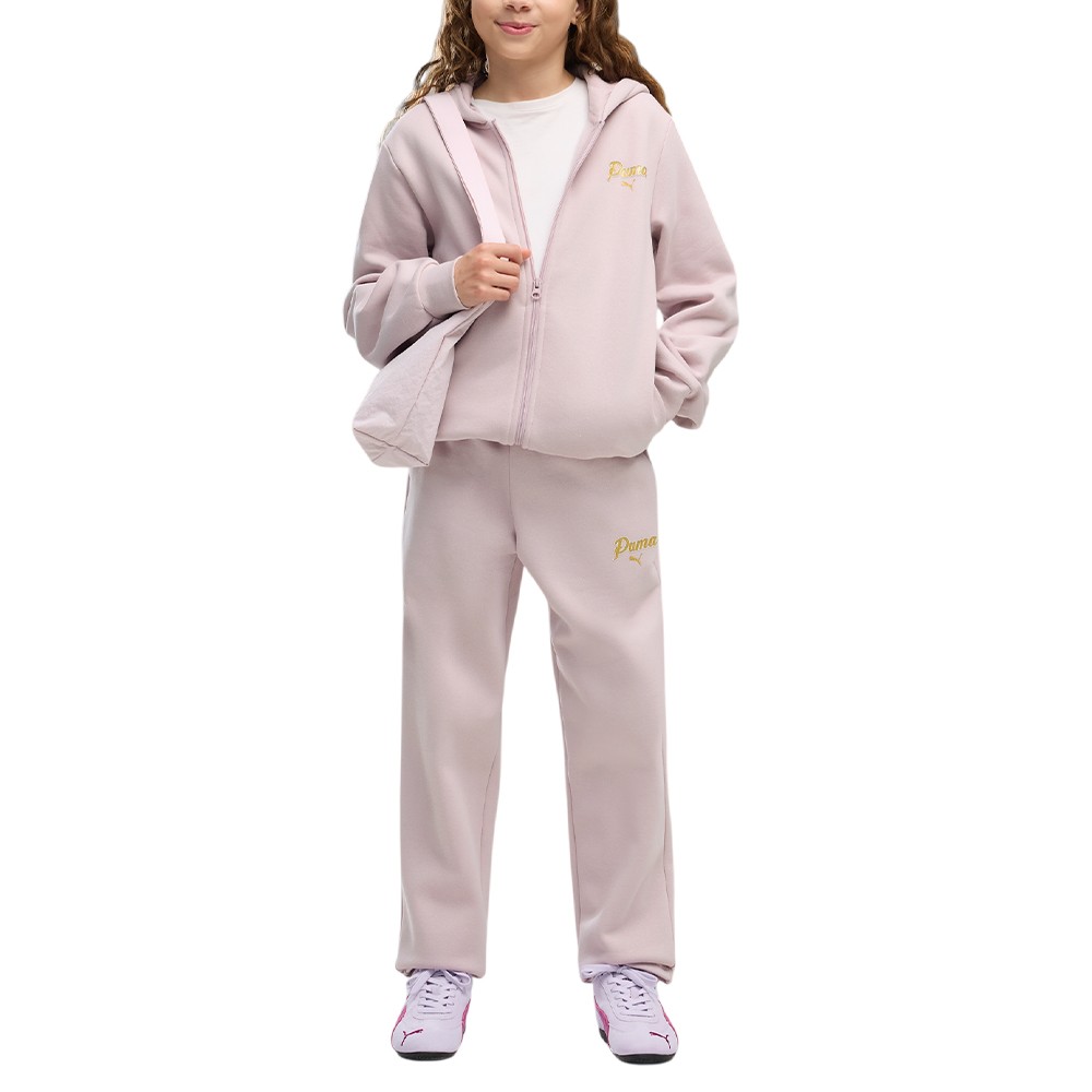 Костюм детский Puma ESS SCRIPT Glitter Full-Zip Sweat Suit FL G розовый 69520949