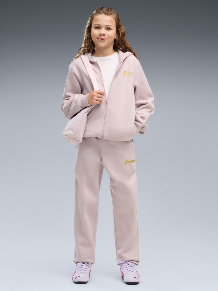 Костюм детский Puma ESS SCRIPT Glitter Full-Zip Sweat Suit FL G розовый 69520949 изображение 2