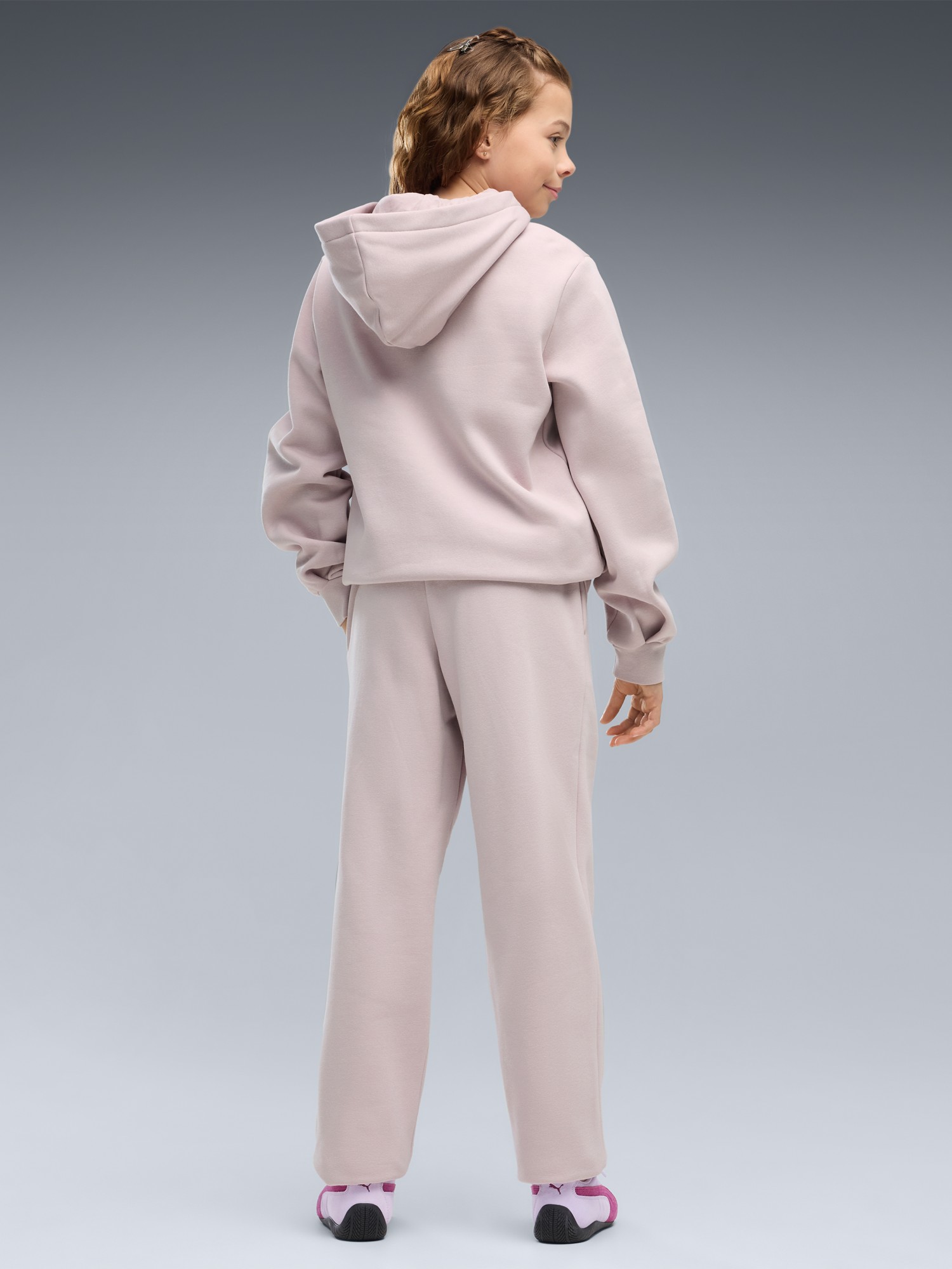 Костюм детский Puma ESS SCRIPT Glitter Full-Zip Sweat Suit FL G розовый 69520949 изображение 3