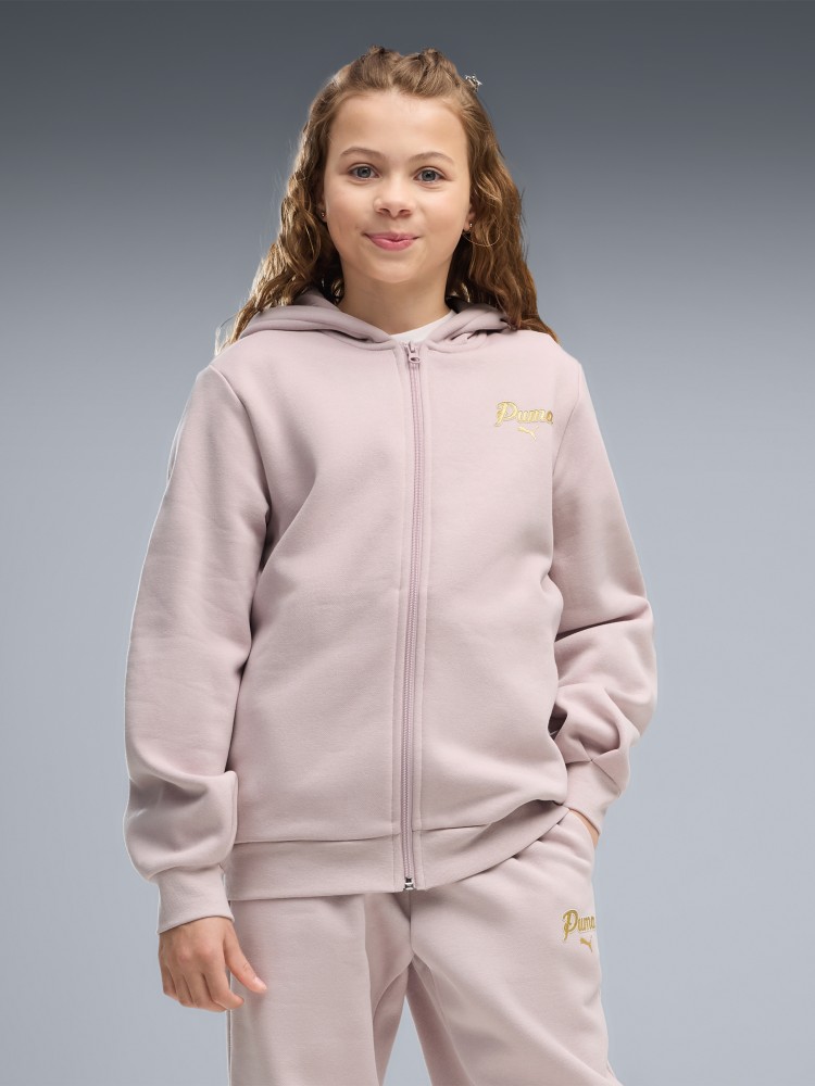 Костюм детский Puma ESS SCRIPT Glitter Full-Zip Sweat Suit FL G розовый 69520949 изображение 4