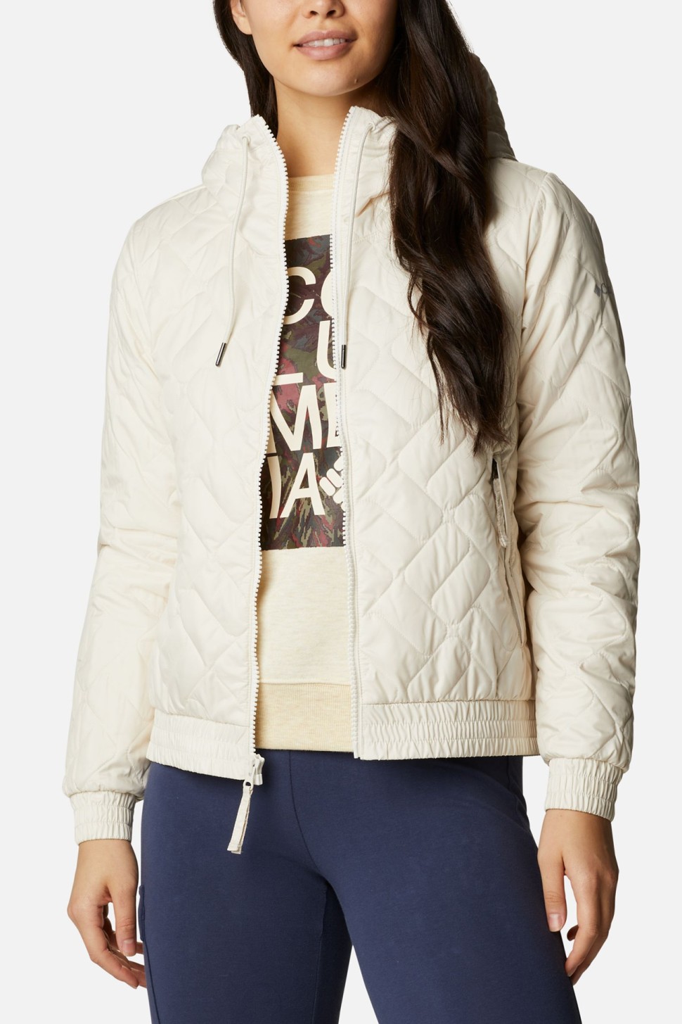 Куртка жіноча Columbia Sweet View™ Insulated Bomber молочна 1910221-191 — фото 2