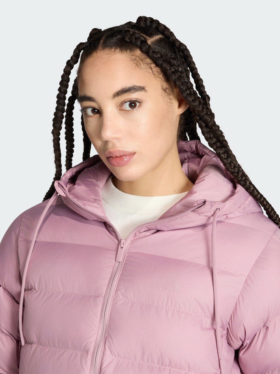 Women's jacket Adidas W ESS 3S SD HD pink KF2706 — photo 4 — Sport City Women's jacket Adidas W ESS 3S SD HD pink KF2706 — photo 4