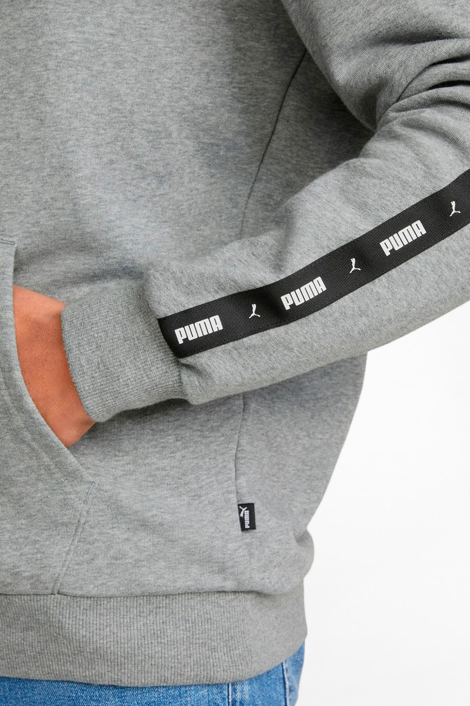 Толстовка чоловіча Puma Ess+ Tape Hoodie сіра 84738503 — фото 1