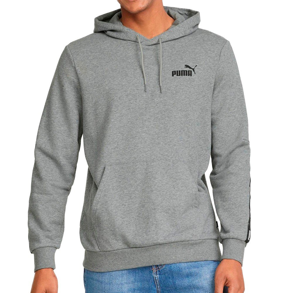 Толстовка чоловіча Puma Ess+ Tape Hoodie сіра 84738503 изображение 2