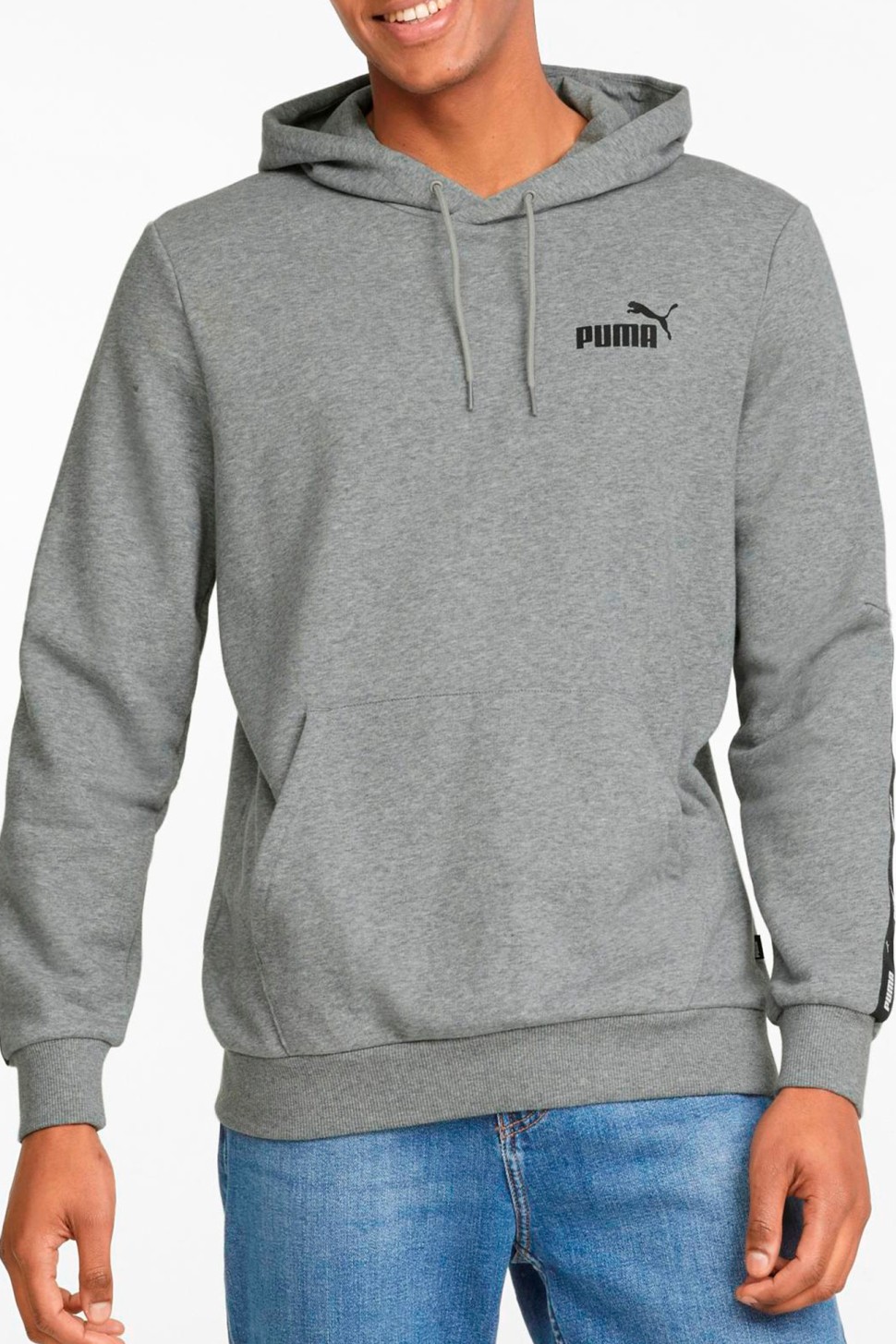Толстовка чоловіча Puma Ess+ Tape Hoodie сіра 84738503 — фото 3