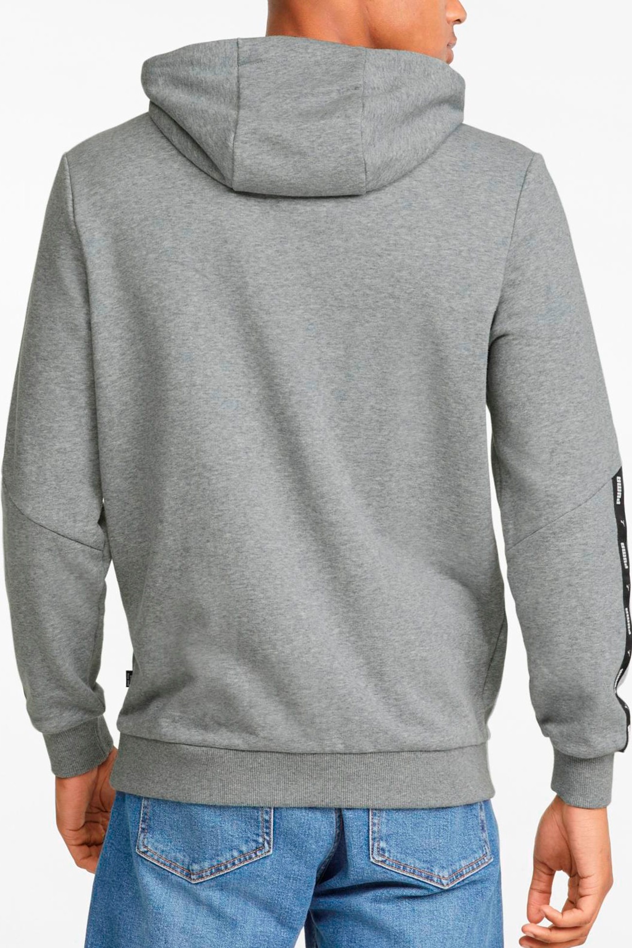 Толстовка чоловіча Puma Ess+ Tape Hoodie сіра 84738503 изображение 4