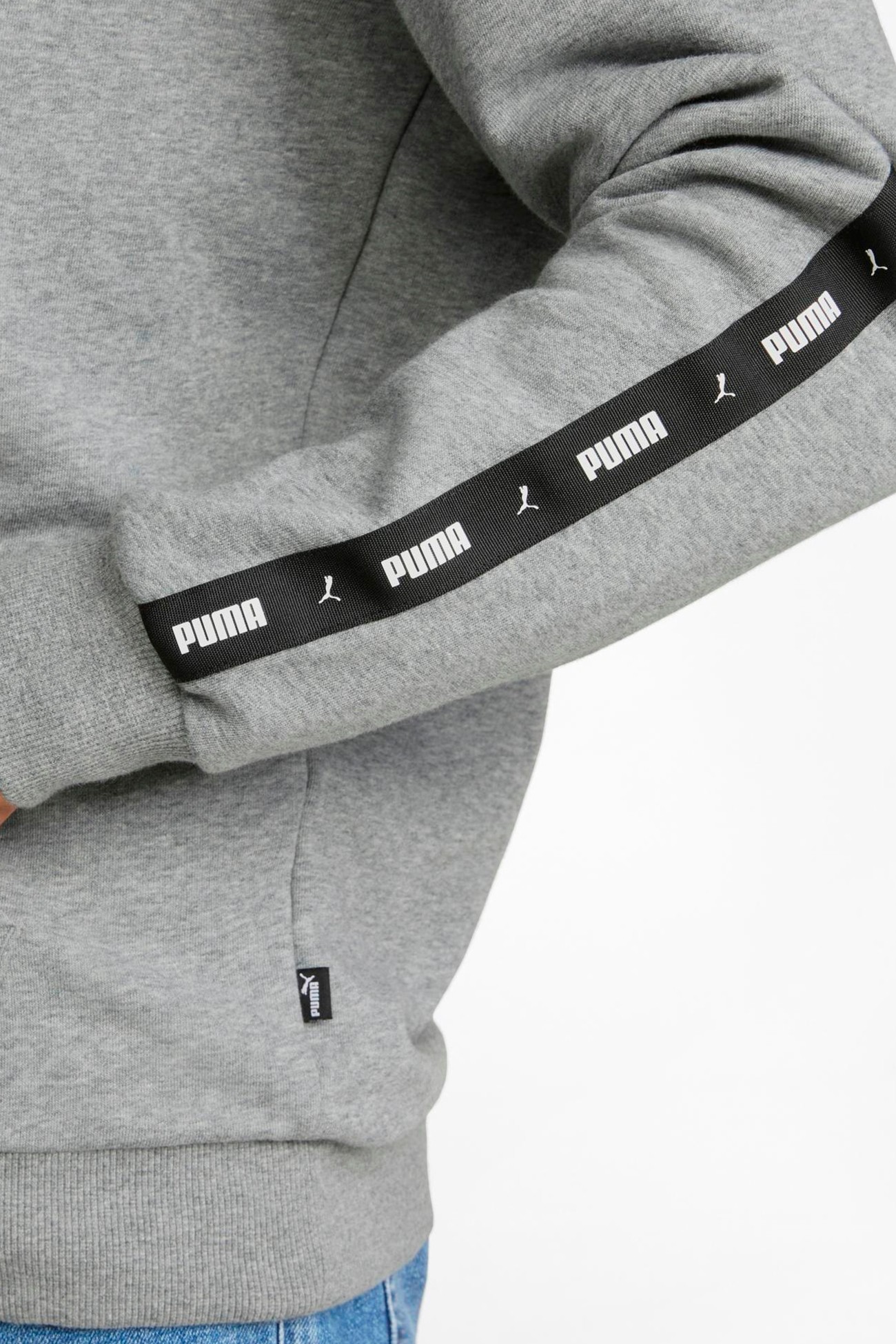 Толстовка чоловіча Puma Ess+ Tape Hoodie сіра 84738503 изображение 5