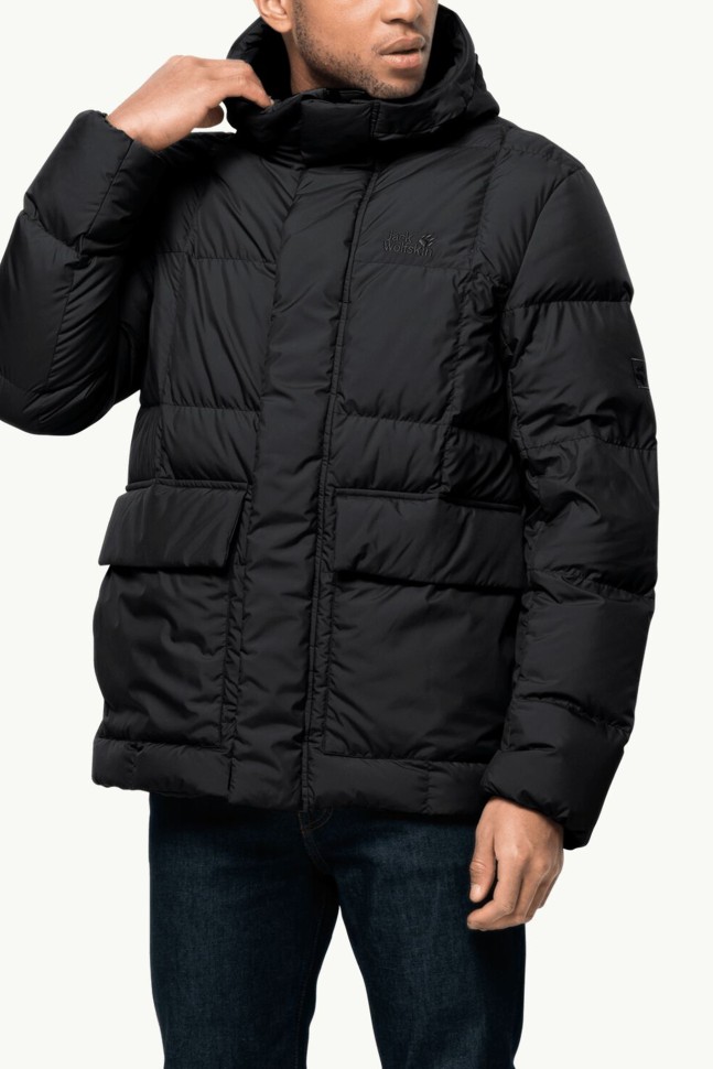 Куртка чоловіча Jack Wolfskin FROZEN LAKE JACKET M чорна 1206321-6000 изображение 2