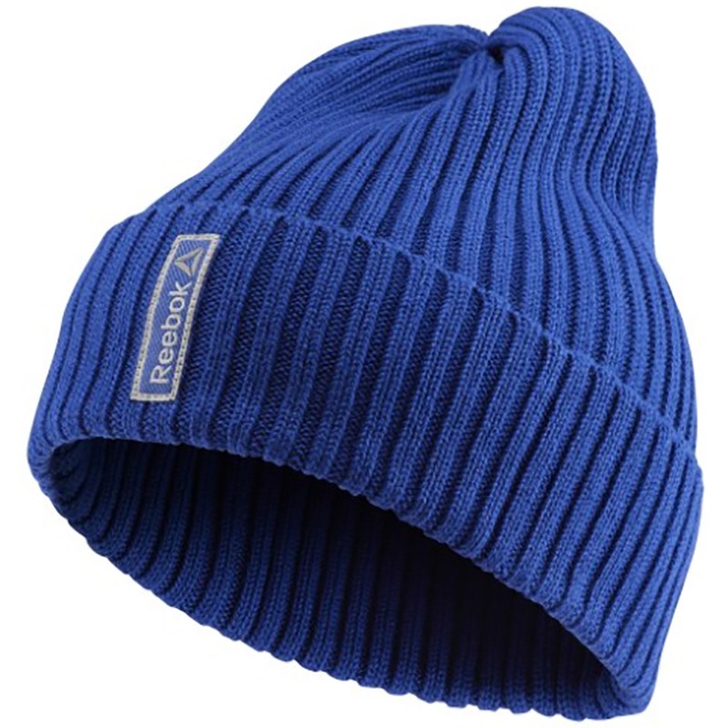 Шапка Reebok SE LOGO BEANIE синяя BQ1181 — Sport City Шапка Reebok SE LOGO BEANIE синяя BQ1181