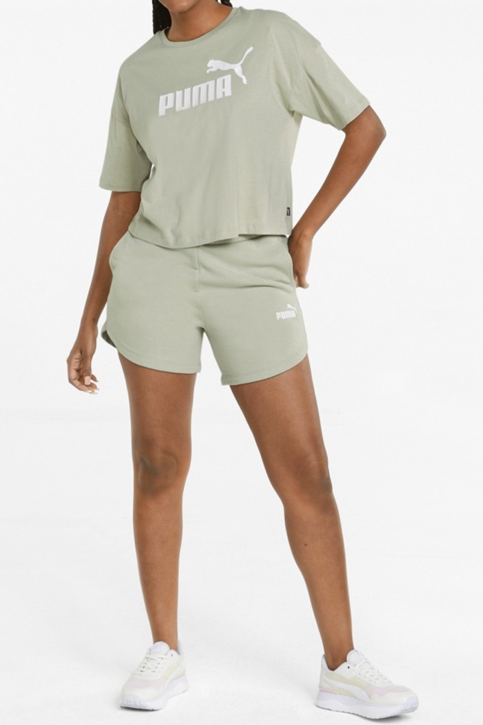 Шорти женские Puma Ess 5" High Waist Shorts зеленые 84833985 — фото 2