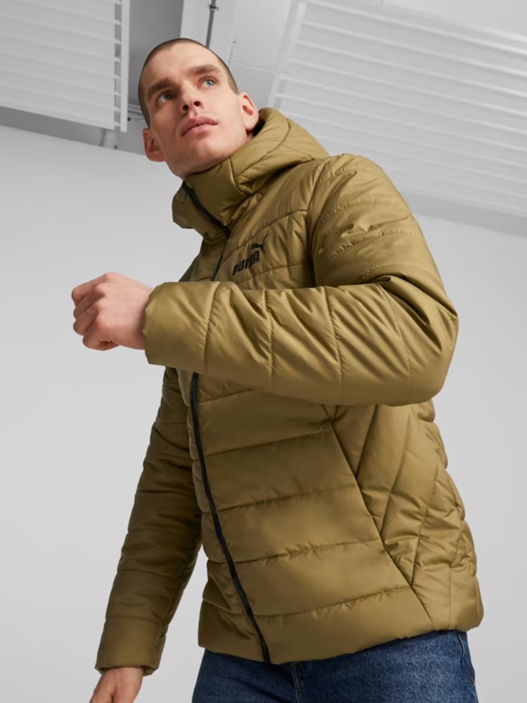 Куртка чоловіча Puma ESS Hooded Padded Jacket хакі 84893893 изображение 2