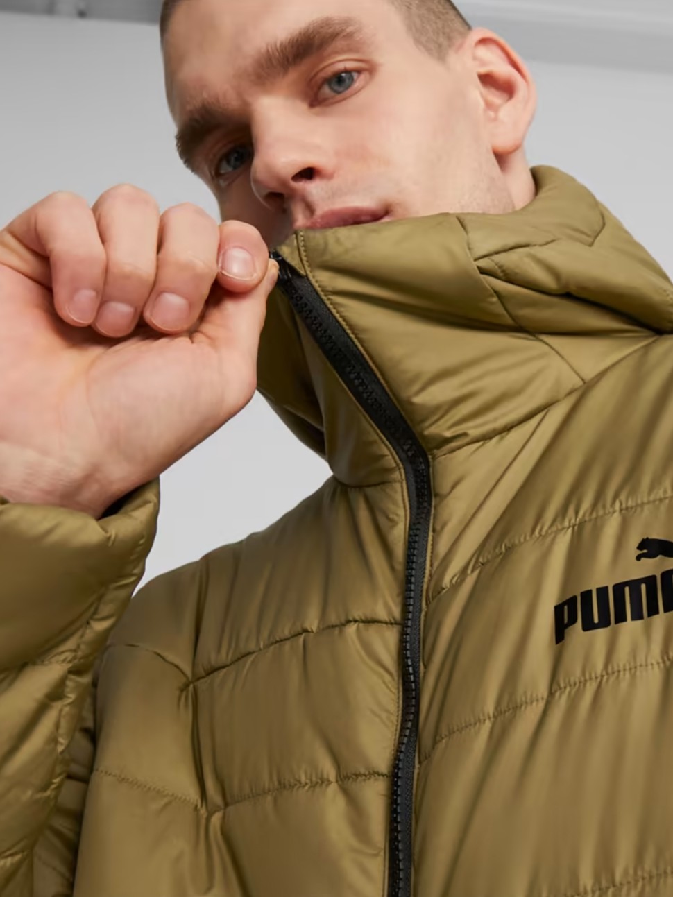 Куртка чоловіча Puma ESS Hooded Padded Jacket хакі 84893893 — фото 3