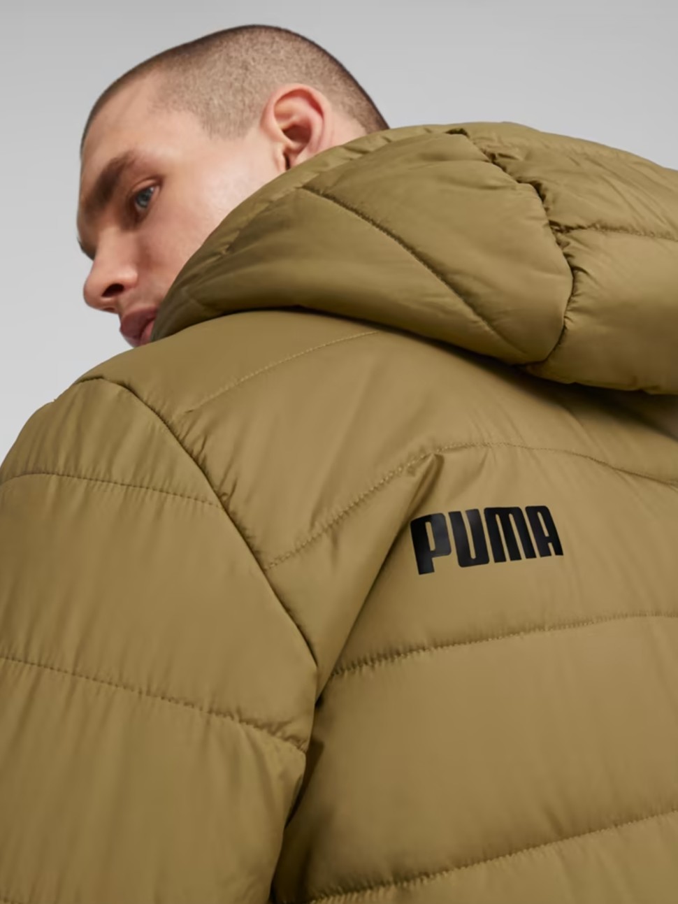 Куртка чоловіча Puma ESS Hooded Padded Jacket хакі 84893893 — фото 5
