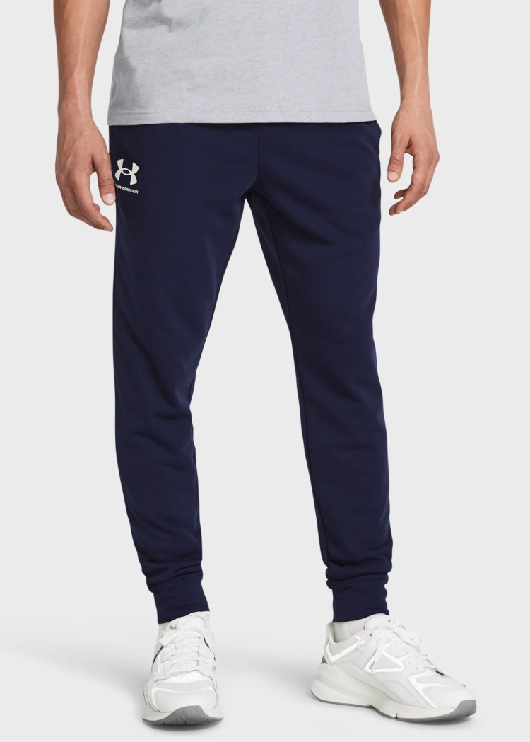 Брюки мужские Under Armour UA Rival Terry Jogger синие 1380843-410 изображение 2