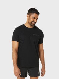 Футболка чоловіча Asics ASICS CHEST LOGO SS TEE чорна 2031E659-001 изображение 7