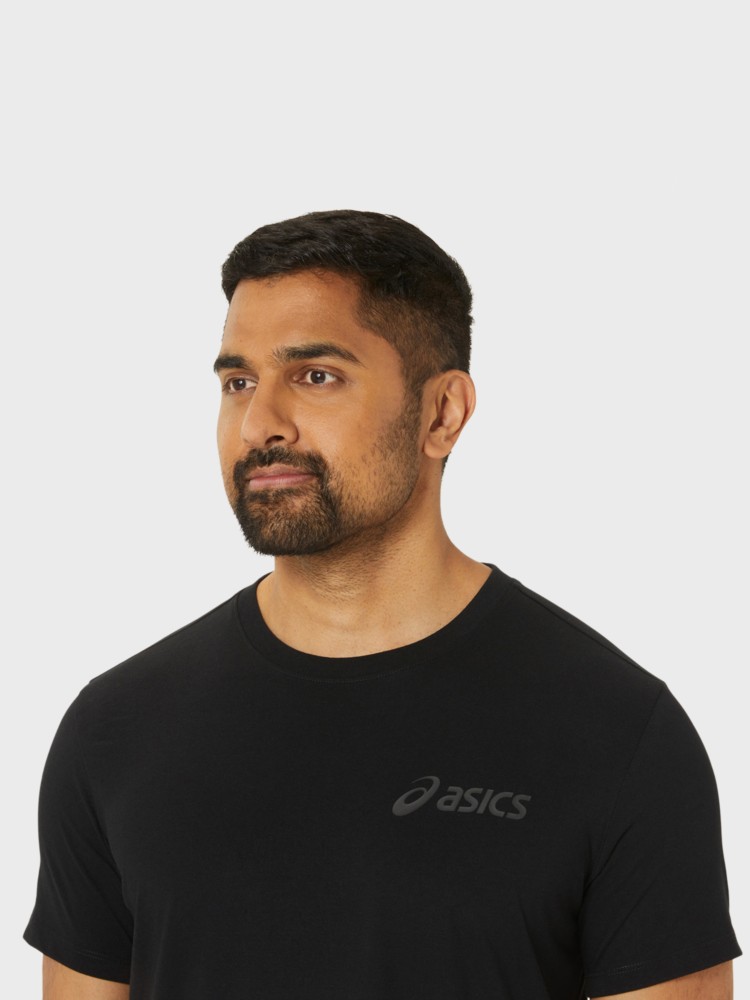 Футболка чоловіча Asics ASICS CHEST LOGO SS TEE чорна 2031E659-001 изображение 8