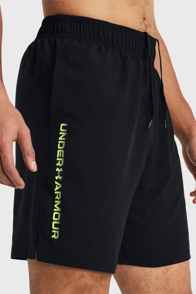 Шорты мужские Under Armour UA Woven Wdmk Shorts черные 1383356-002 изображение 4