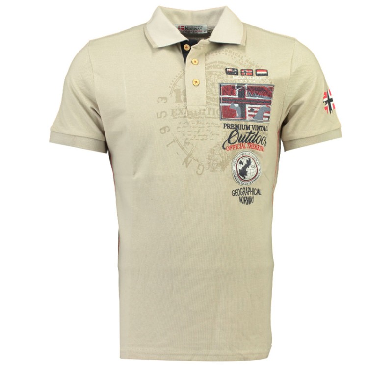 Футболка мужская Geographical Norway бежевая SR119H-125 изображение 1
