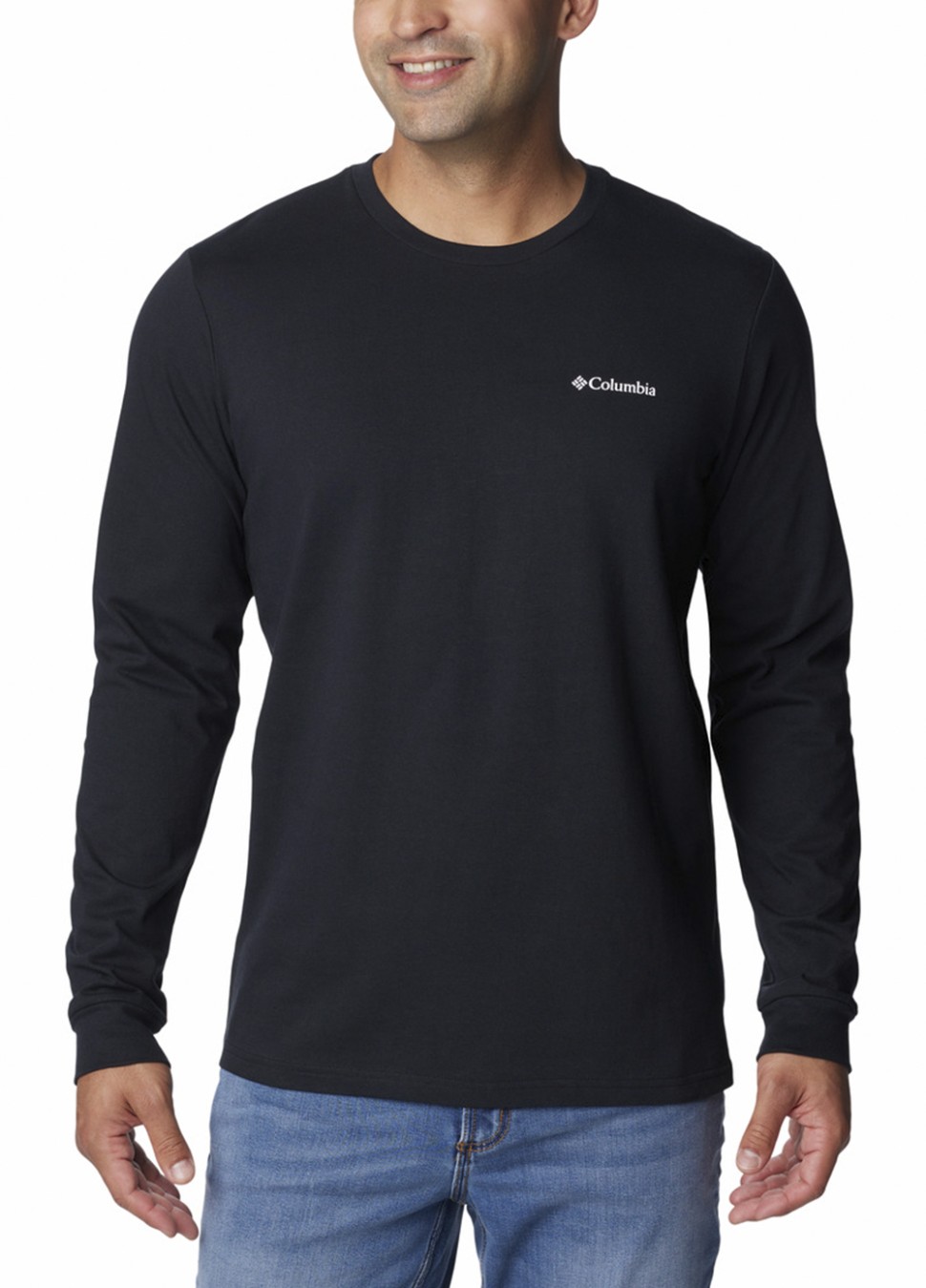 Лонгслів чоловічий Columbia EXPLORERS CANYON™ LONG SLEEVE T-SHIRT чорний 2054551-012 — фото 2