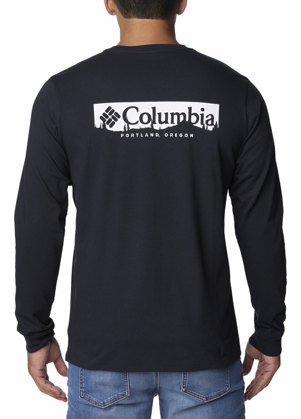 Лонгслив мужской Columbia EXPLORERS CANYON™ LONG SLEEVE T-SHIRT черный 2054551-012 изображение 3