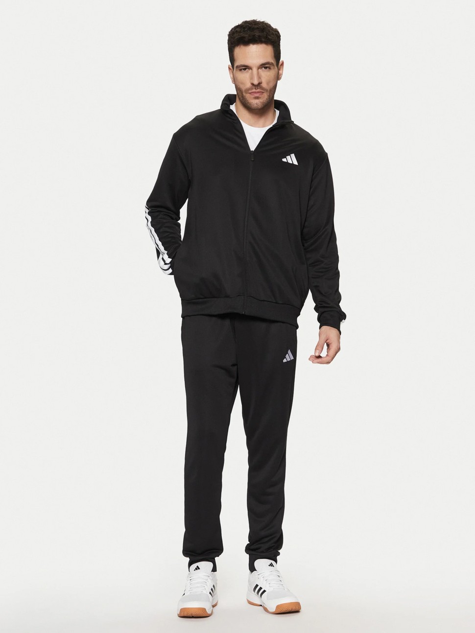 Костюм чоловічий Adidas M 3S FT TT TS чорний JC5375 — фото 2