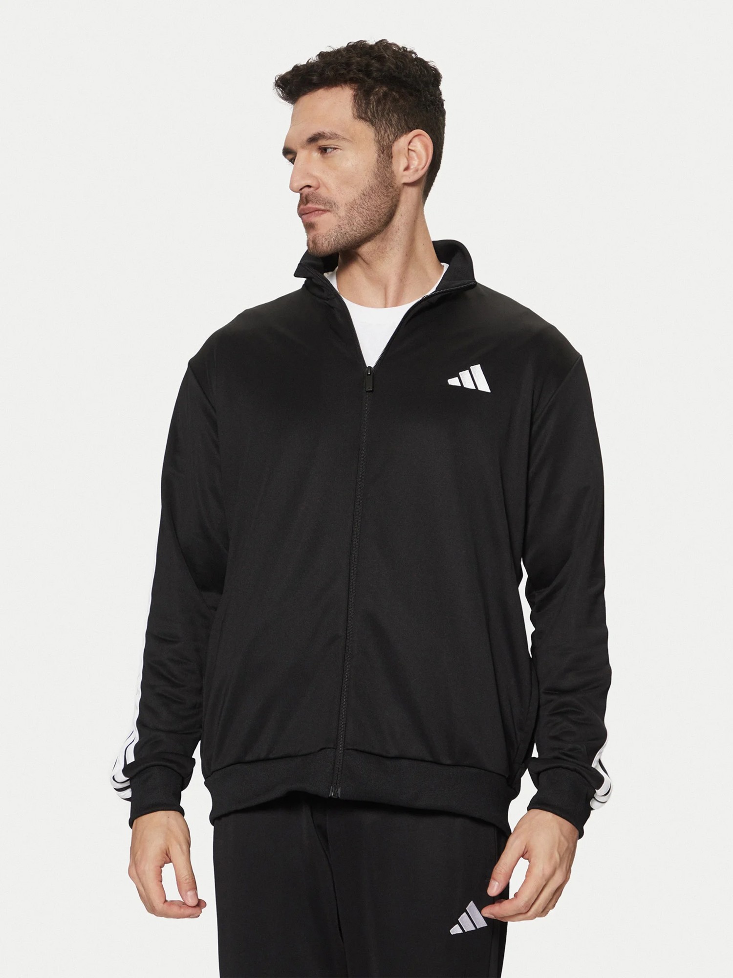 Костюм чоловічий Adidas M 3S FT TT TS чорний JC5375 изображение 4