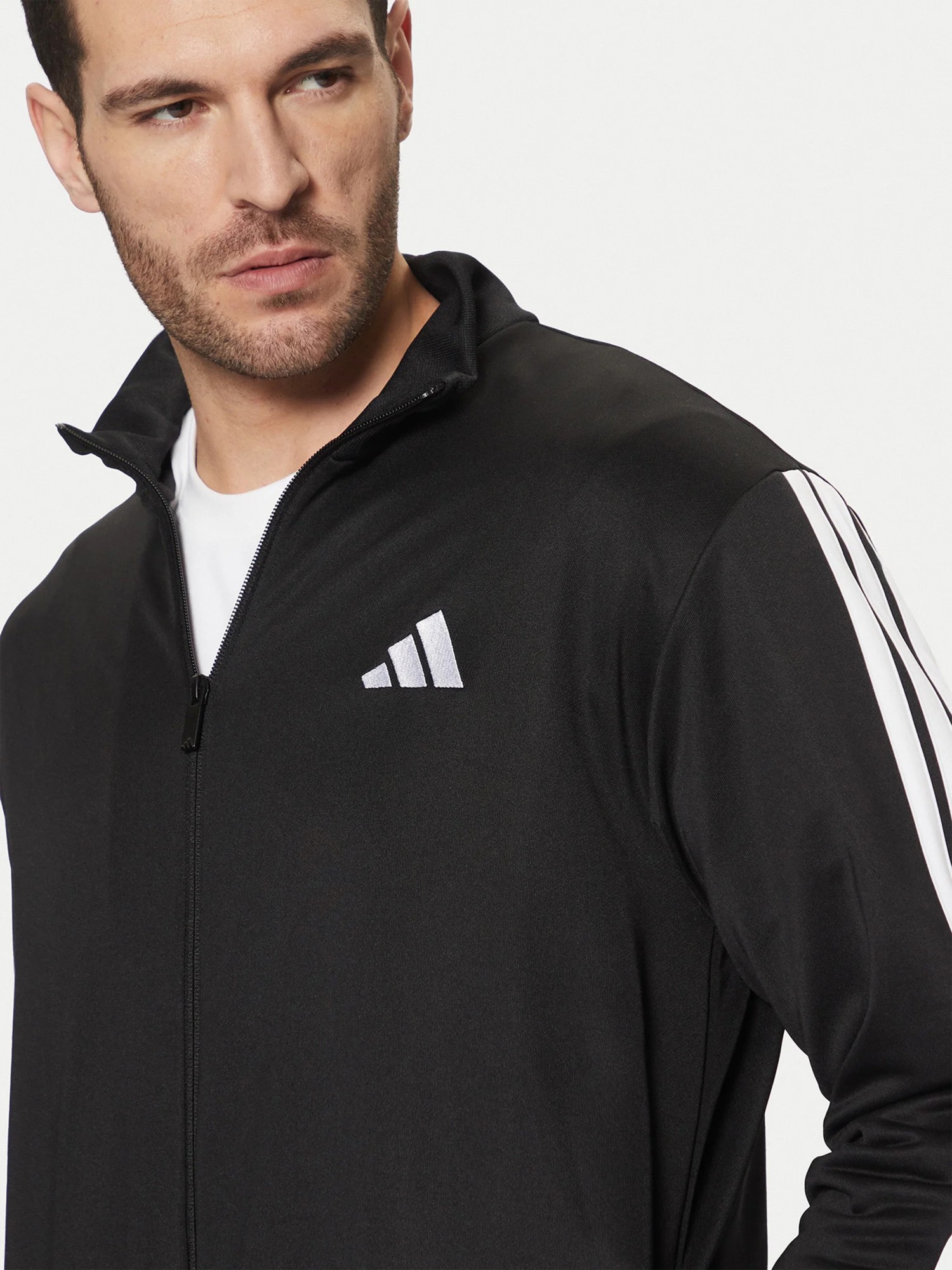 Костюм чоловічий Adidas M 3S FT TT TS чорний JC5375 изображение 6