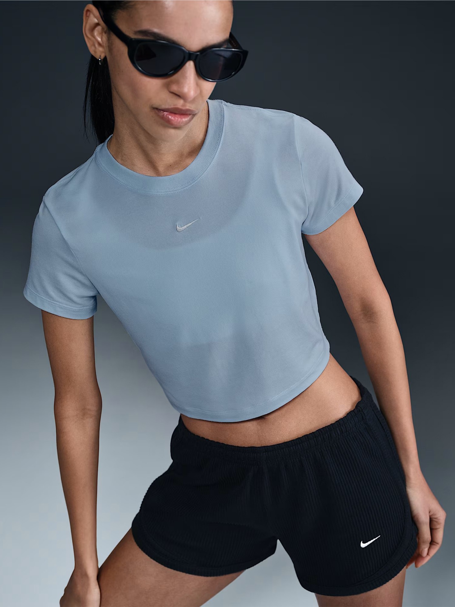 Футболка жіноча Nike W NSW NK CHLL KNT CRP блакитна HF9538-423 изображение 4