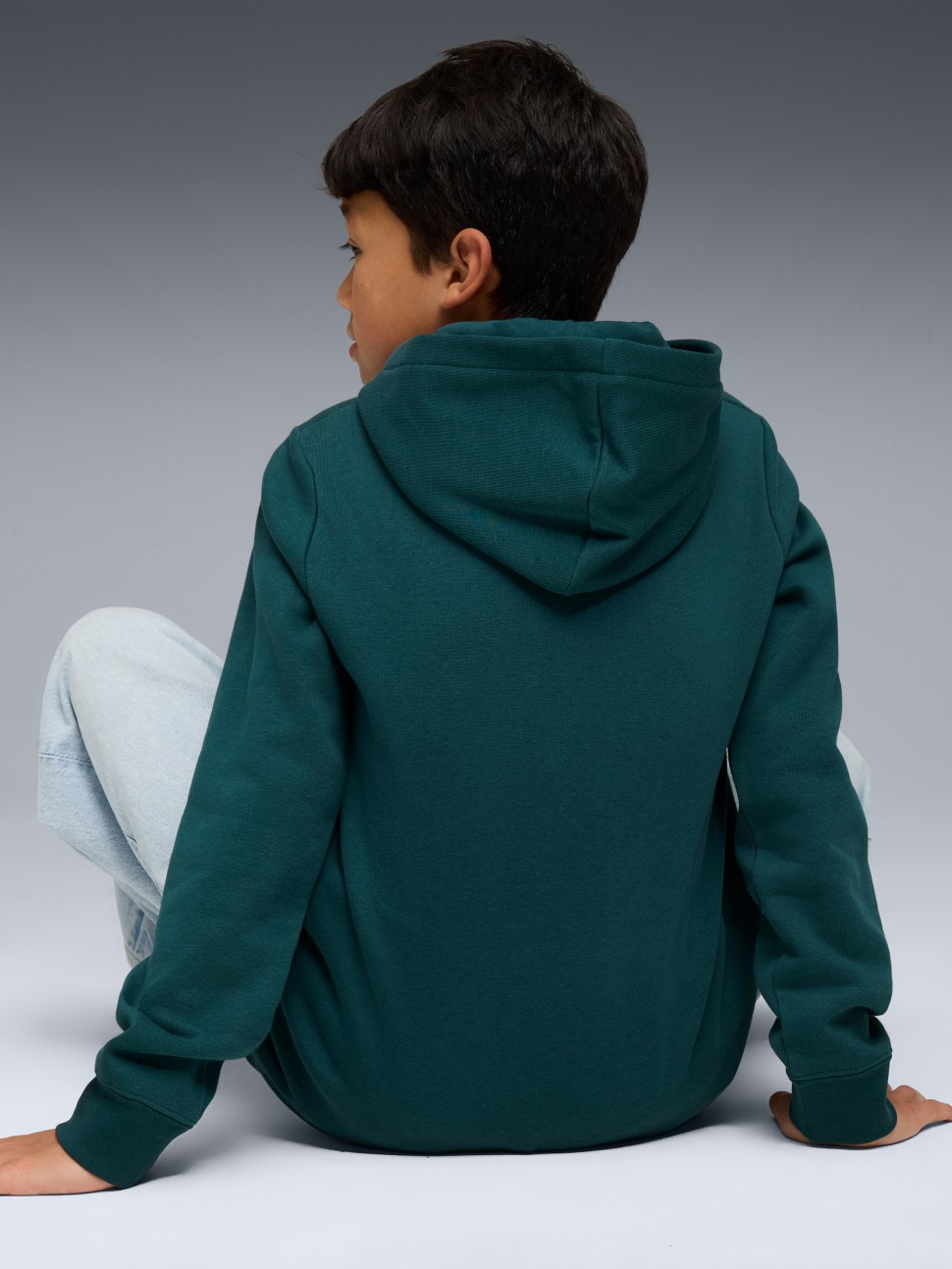 Толстовка дитяча Puma ESS No. 1 Logo Hoodie FL зелена 68490875 — фото 3