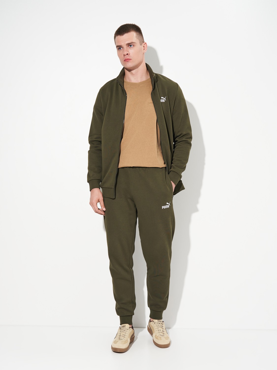 Костюм чоловічий Puma ESS Sweat Suit FL хакі 68817570 изображение 3