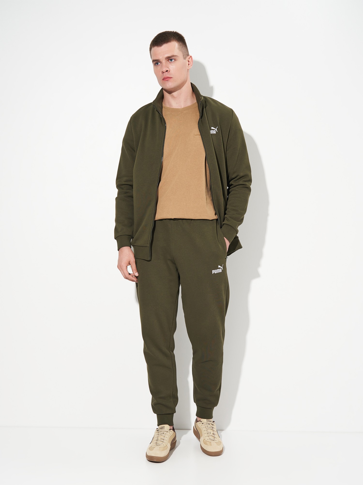 Костюм чоловічий Puma ESS Sweat Suit FL хакі 68817570 изображение 3