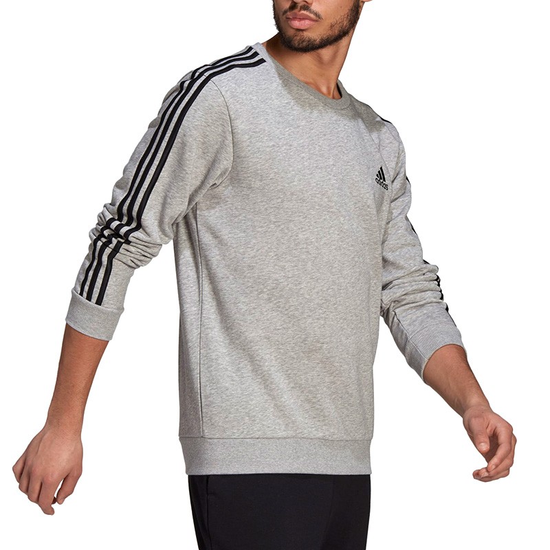 Толстовка мужская Adidas M 3S Ft Swt серая GK9101 — фото 2 — Sport City Толстовка мужская Adidas M 3S Ft Swt серая GK9101 — фото 2