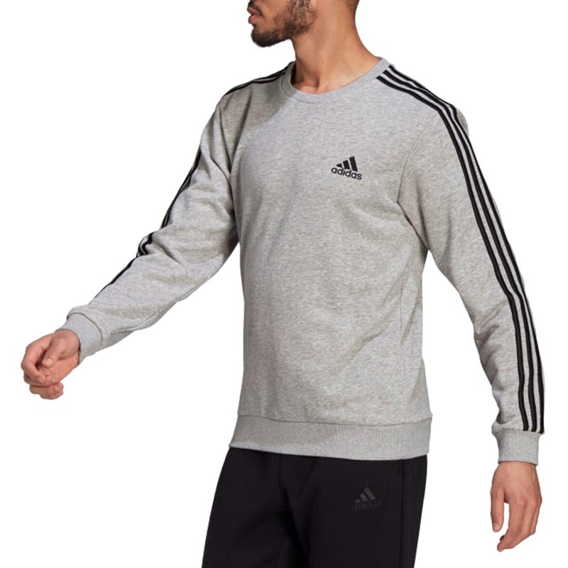 Толстовка чоловіча Adidas M 3S Ft Swt сіра GK9101  изображение 3