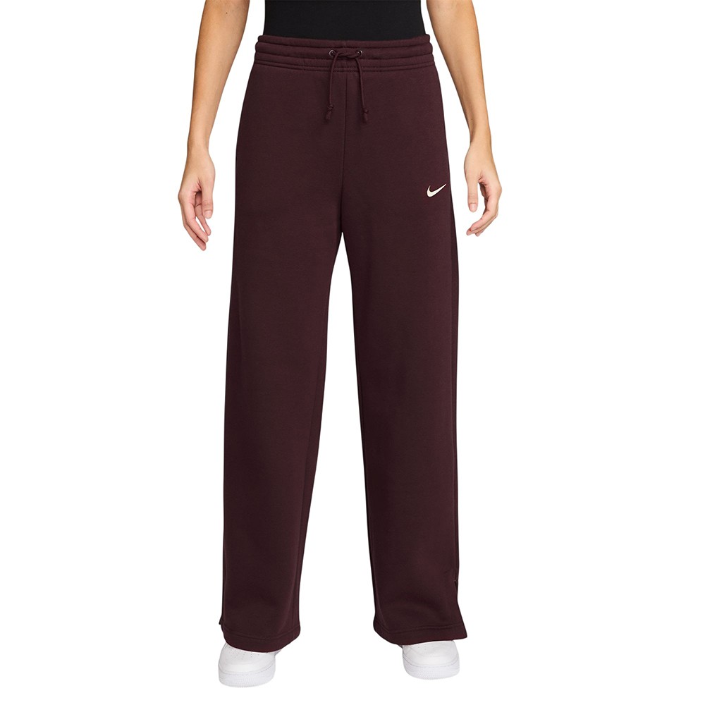 Брюки женские Nike W NSW PHNX FLC HR PANT WIDE 2 бордовые IH1011-652 изображение 1