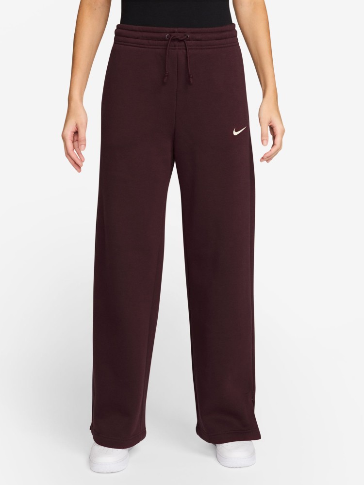 Брюки женские Nike W NSW PHNX FLC HR PANT WIDE 2 бордовые IH1011-652 изображение 2