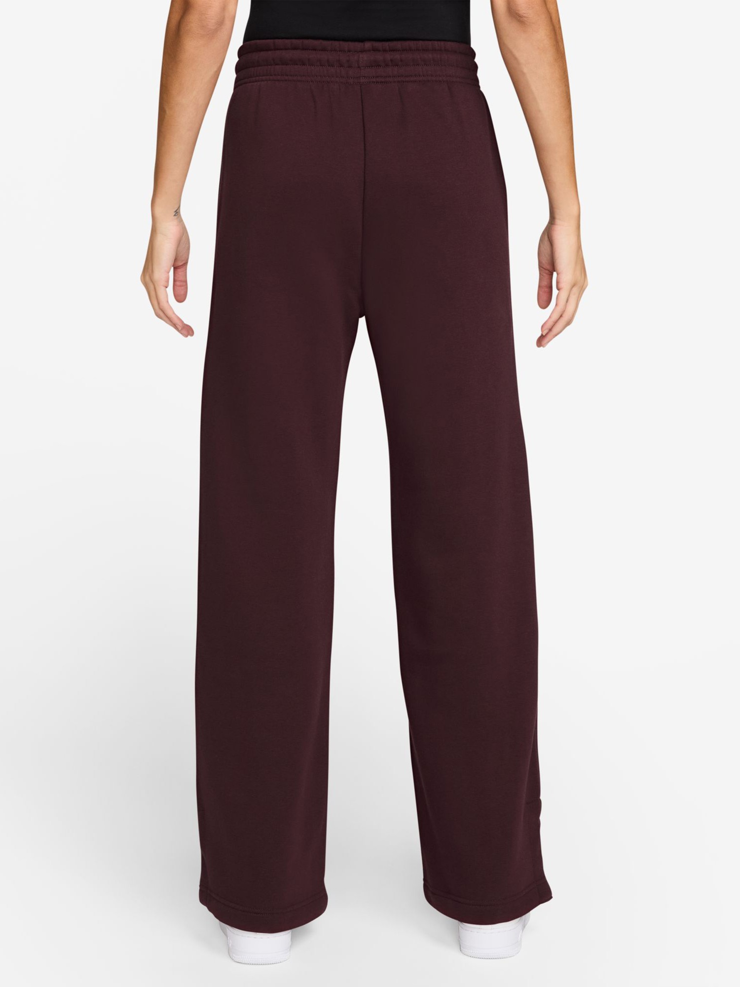 Брюки женские Nike W NSW PHNX FLC HR PANT WIDE 2 бордовые IH1011-652 изображение 3