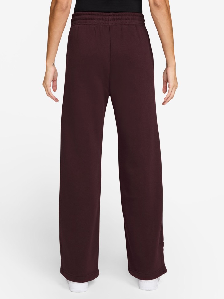 Брюки женские Nike W NSW PHNX FLC HR PANT WIDE 2 бордовые IH1011-652 изображение 3