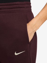 Брюки женские Nike W NSW PHNX FLC HR PANT WIDE 2 бордовые IH1011-652 изображение 4