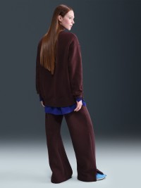 Брюки женские Nike W NSW PHNX FLC HR PANT WIDE 2 бордовые IH1011-652 изображение 6