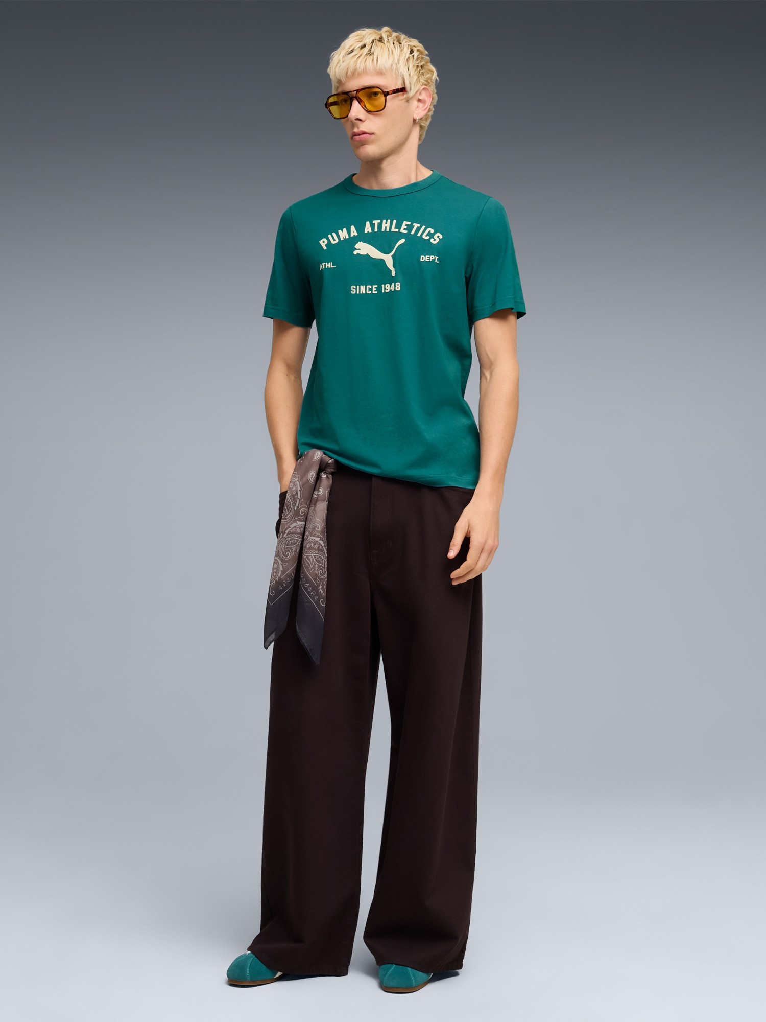 Футболка мужская Puma CLASS Graphic Tee зеленая 69222641 изображение 4