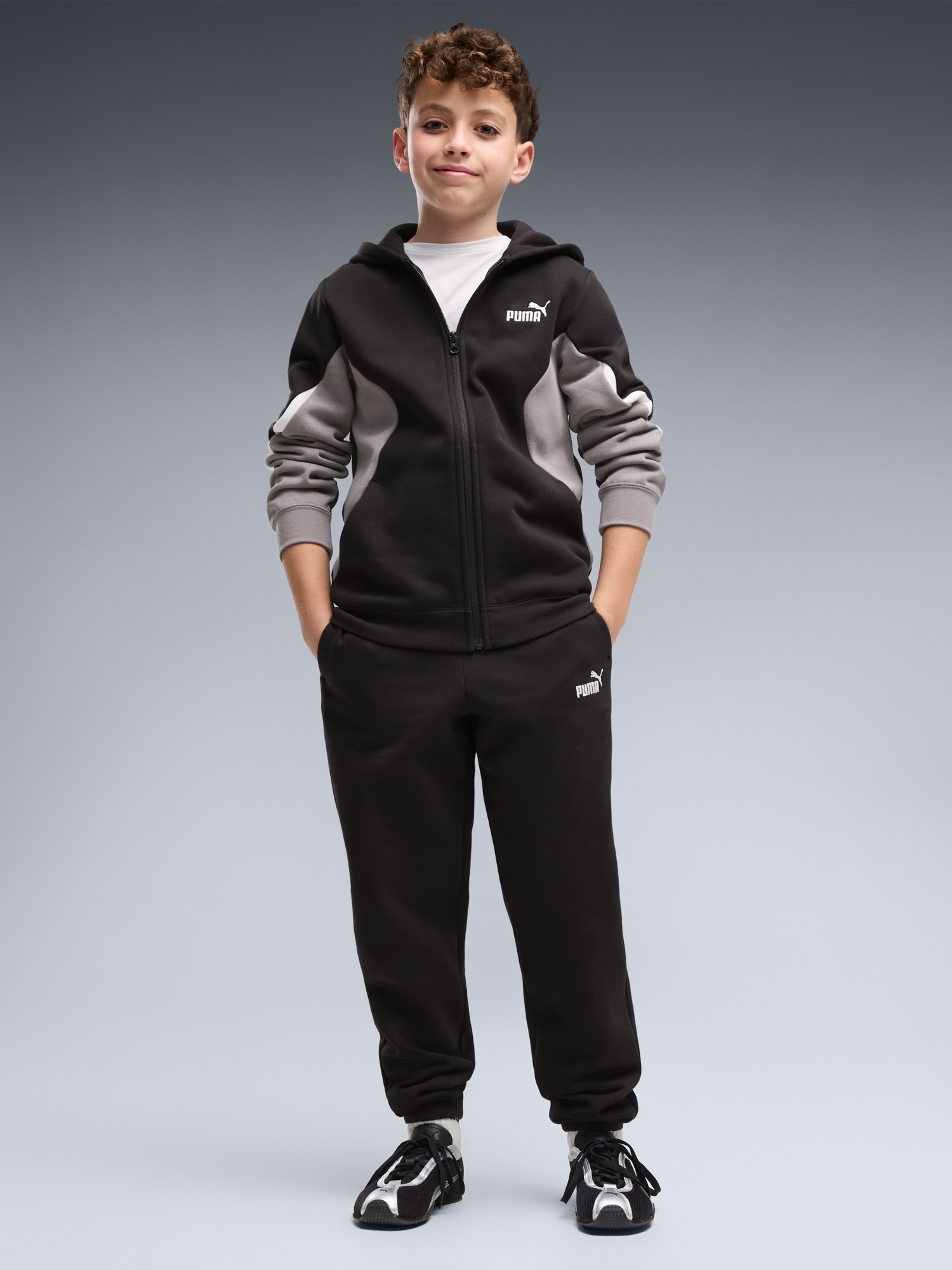 Костюм дитячий Puma ESS BLOCK Full-Zip Sweat Suit B чорний 69521901 изображение 2