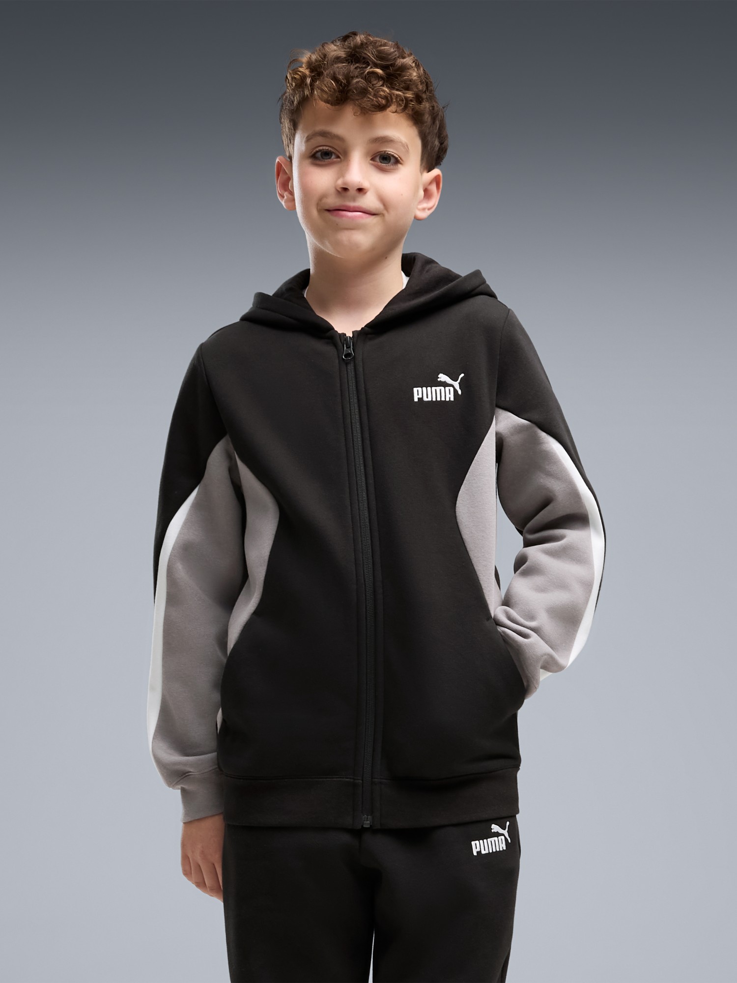 Костюм дитячий Puma ESS BLOCK Full-Zip Sweat Suit B чорний 69521901 изображение 4