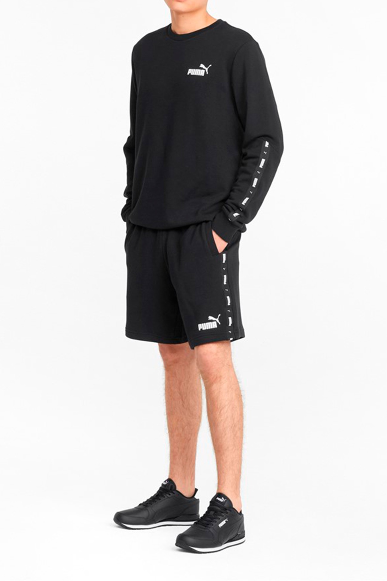 Шорти чоловічі Puma Ess+ Tape Shorts 9 чорні 84738701 изображение 4