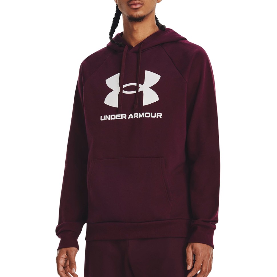 Толстовка чоловіча Under Armour UA Rival Fleece Logo HD бордова 1379758-600 — фото 1