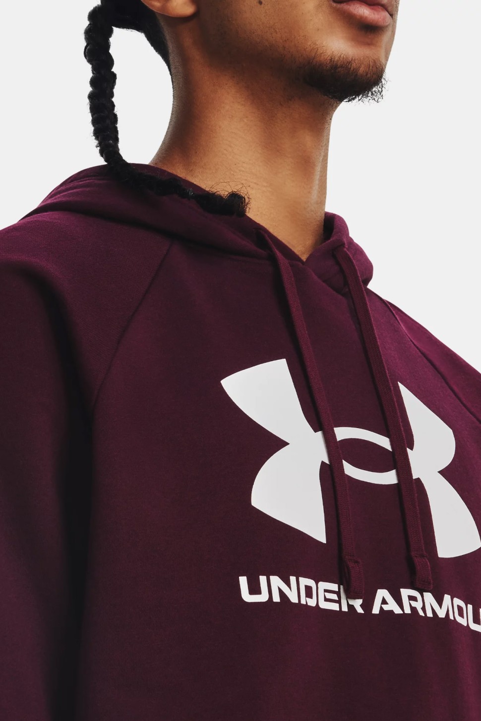 Толстовка чоловіча Under Armour UA Rival Fleece Logo HD бордова 1379758-600 — фото 5